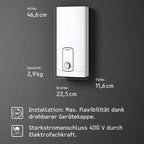 Elektronischer Durchlauferhitzer DHB 18/21/24 kW ST Trend 3i Technologie gradgenaue Temperaturwahl 400V Starkstrom 24 kW 10,7 l/min