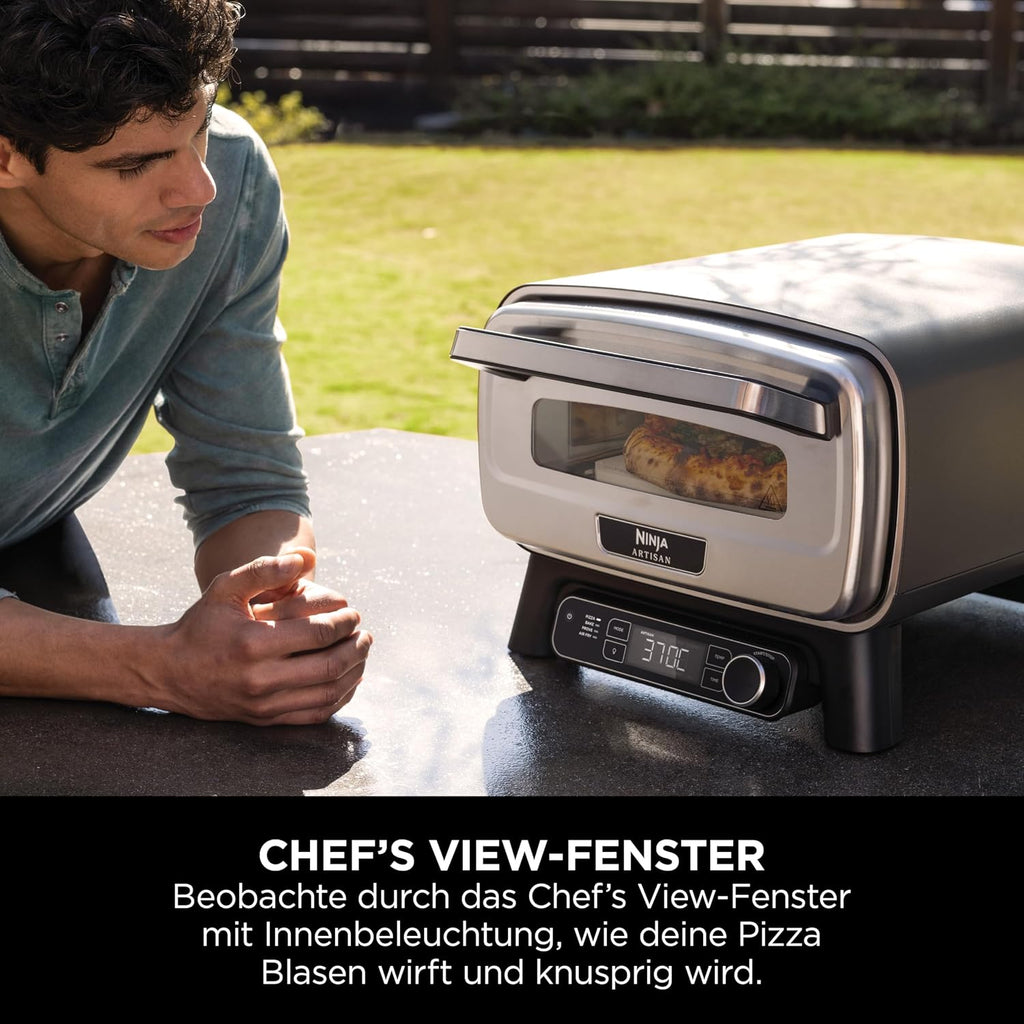 Outdoor Pizzaofen Air Fryer MO201EU 13L 30 cm Pizzastein Backblech Heißluft Frittieren Backen Teig gehen lassen 4 Funktionen