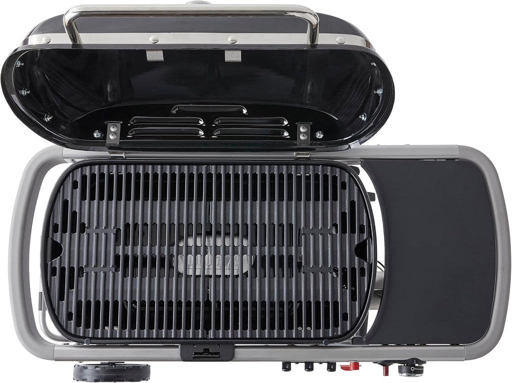 Tragbarer Gasgrill Traveler mit klappbarem Untergestell und Rädern 3,8 kW Brenner 2065 cm² Grillfläche Deckelthermometer