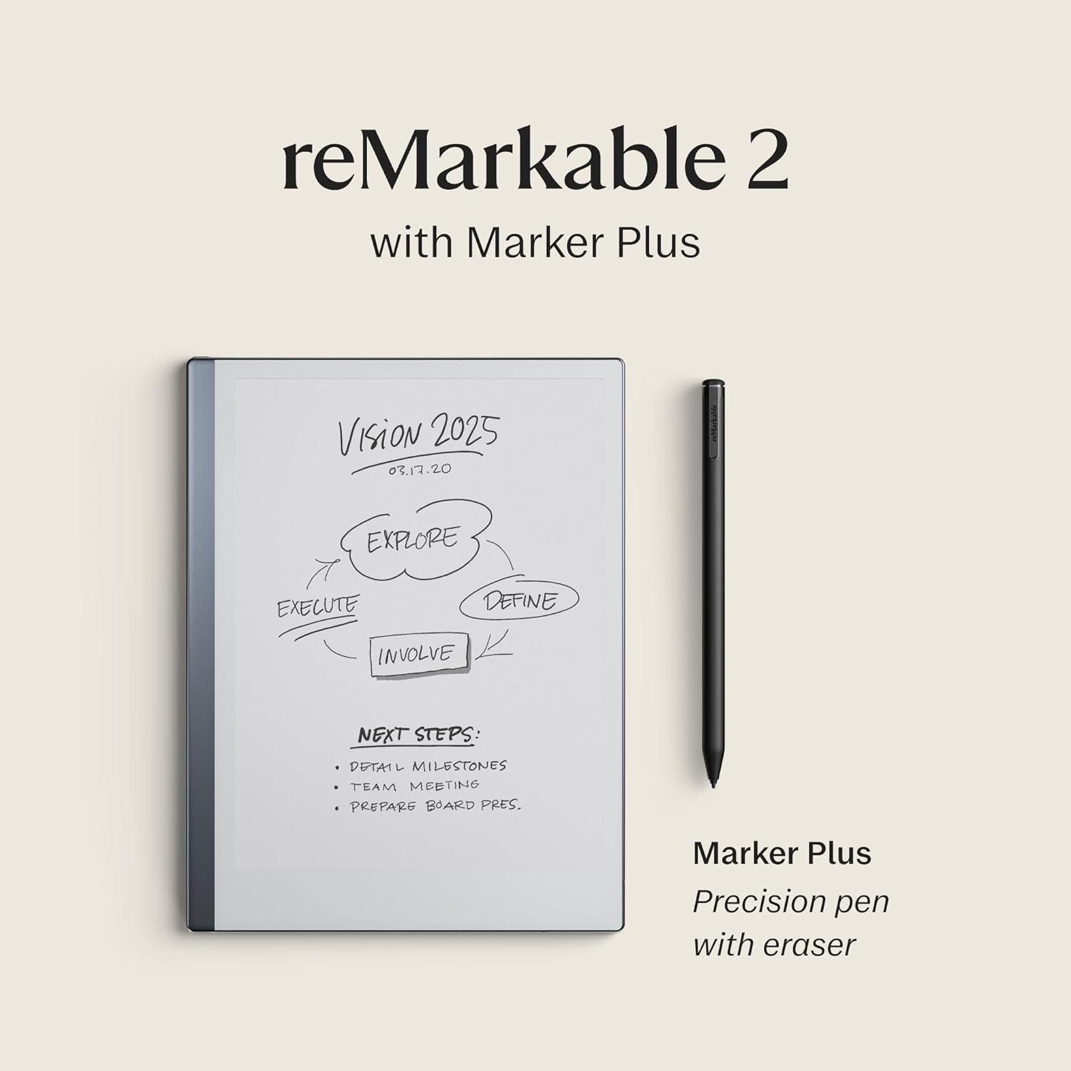 reMarkable 2 10,3 Zoll Papier Tablet e Ink Notiz Tablet Marker Plus Pen mit Radiergummi digitales Notiz und Schreibgerät Bundle
