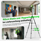 Kreuzlinienlaser 360° grün ST03CG 3D Nivelliergerät mit 152 cm Stativ Magnethalterung selbstnivellierend wiederaufladbar