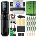 Kabellose Tattoo Maschine Set ULTRA-PLUS-H1-Kit 2.2-4.2 mm Hublänge 1600 mAh Akku mit Tattoo Drucker Bluetooth und Zubehör