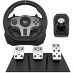 Gaming Lenkrad mit Pedalen und Schalthebel V9 270/900° PC Xbox PS4 PS3 Kompatibel mit Vibrationsrückmeldung