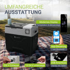 Kompressor Kühlbox Kühlung 50L 12V 24V 230V Mini Kühlschrank kalt warm für Auto LKW Reisemobil Camping