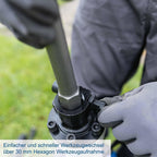 Abbruchhammer AB1900 1900W 60J Schlagenergie Betonhammer mit 390 mm Meißelaufnahme inklusive Spitz- und Flachmeißel Transportkoffer
