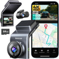 4K Dashcam Auto Vorne Hinten Dual Kamera mit STARVIS 2 Sensor WDR GPS WLAN Sprachsteuerung 64GB SD-Karte