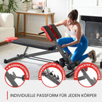 Verstellbare Hantelbank für Krafttraining Hyperextension Rückenstrecker Bauchtrainer Schrägbank Flachbank Modell FF-TB011384