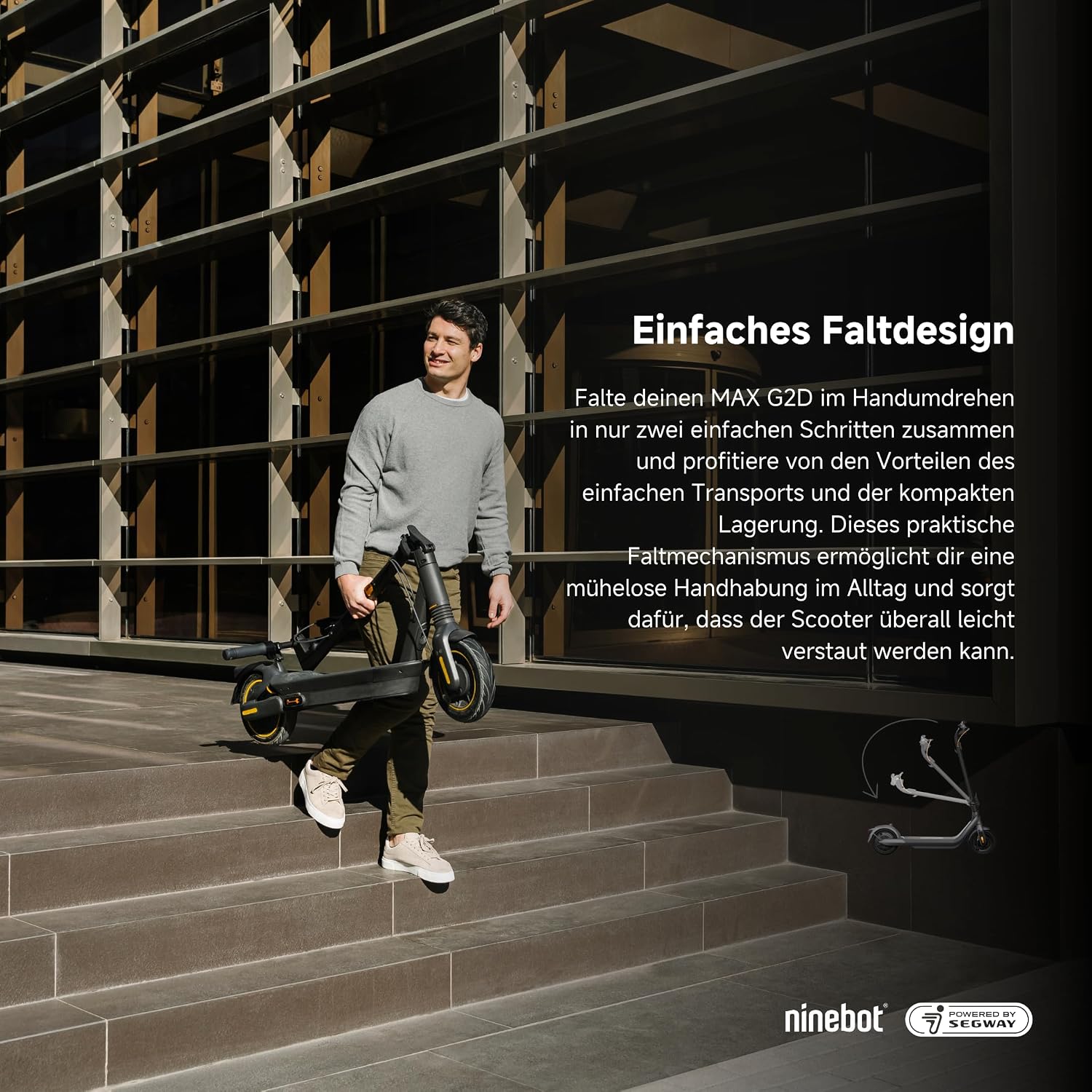 E Scooter Straßenzulassung MAX G2 D 20 km/h 70 km Reichweite Vollfederung 10 Zoll bis 120 kg EU Modell