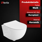 Vorwandelement WC Komplettset Dalia DALIA Wand Tiefspül WC spülrandlos Tornado Spülsystem Softclose Sitz Delta 25 112 cm Weiß