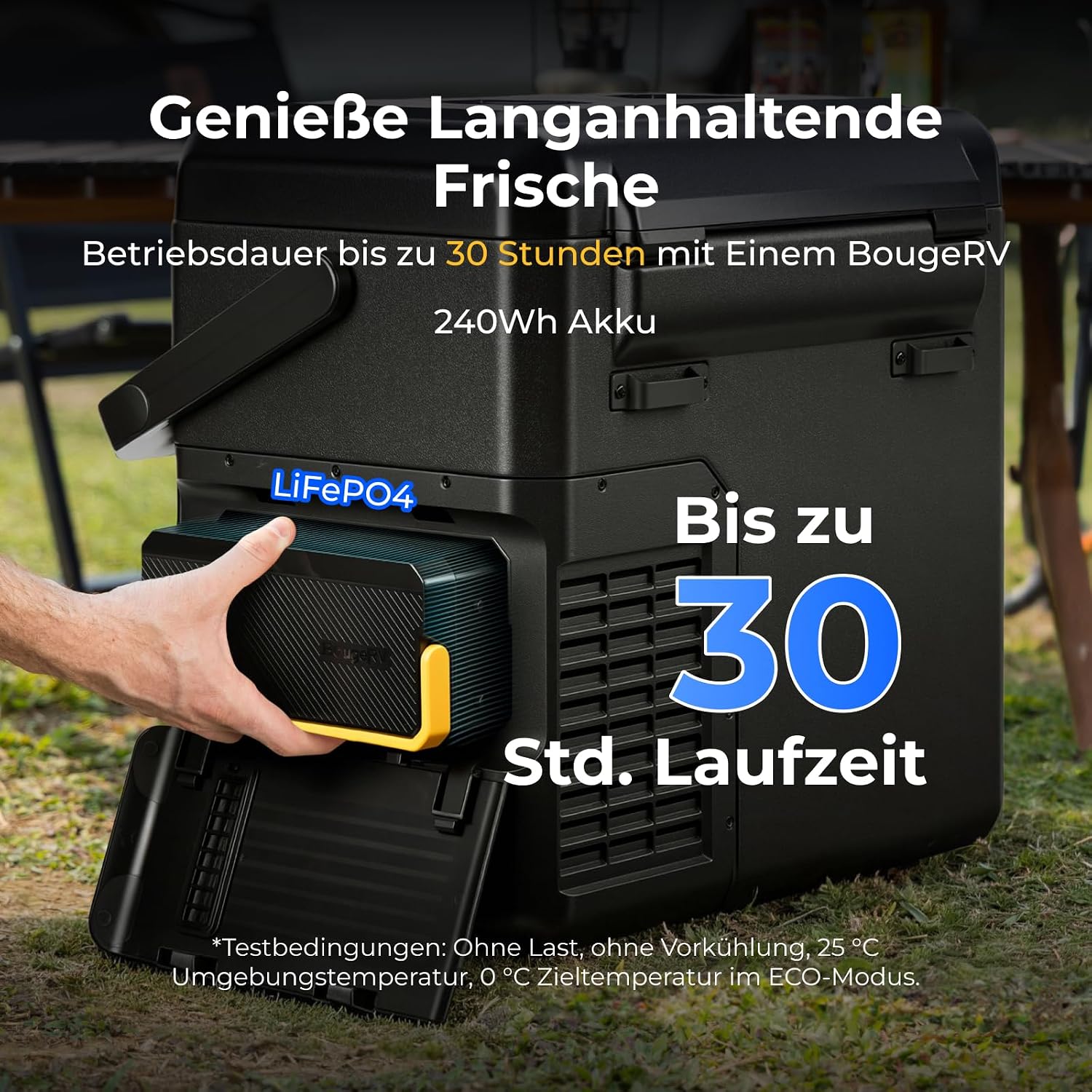 Kompressor Kühlbox CRH20 20L tragbarer Autokühlschrank mit 240Wh Akku 12V 24V 230V App Steuerung IPX4