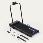 Laufband für Zuhause mit Steigung P106FA Walking Pad 1-12 km/h 9% Neigung LED Display Tablet Halterung