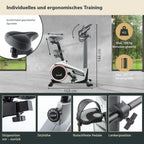 Heimtrainer Ergometer Morpheus Magnetbremssystem 12 kg Schwungmasse 32 Stufen 24 Programme Kinomap App kompatibel 150 kg 144x56x103 cm