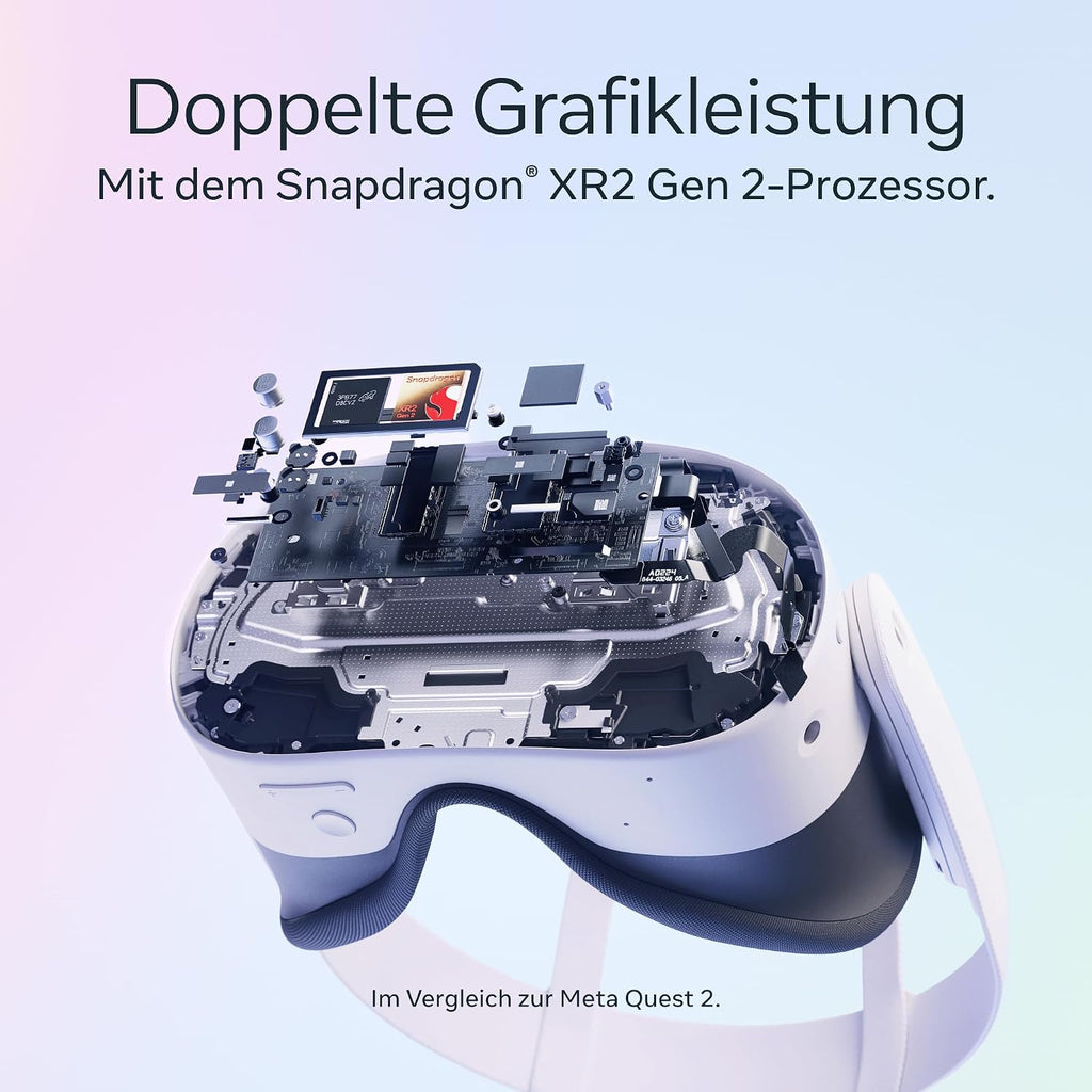 VR Headset Quest 3S 128 GB Kabelloses Mixed Reality Headset Snapdragon XR2 Gen 2 Gorilla Tag Monkenaut Bundle