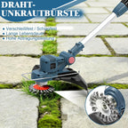 Akku Rasentrimmer HY-13 21V mit bürstenlosem Motor 23 cm Schnittbreite 5 Schneidaufsätze 2 x 4,0Ah Akku Unkrautbürste