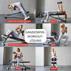 Verstellbare Hantelbank für Krafttraining Hyperextension Rückenstrecker Bauchtrainer Schrägbank Flachbank Modell FF-TB011384