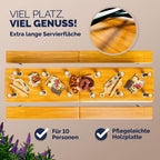 Bierzeltgarnitur klappbar 220 cm Holz Festzeltgarnitur 2 Bänke 1 Tisch Set für bis zu 10 Personen