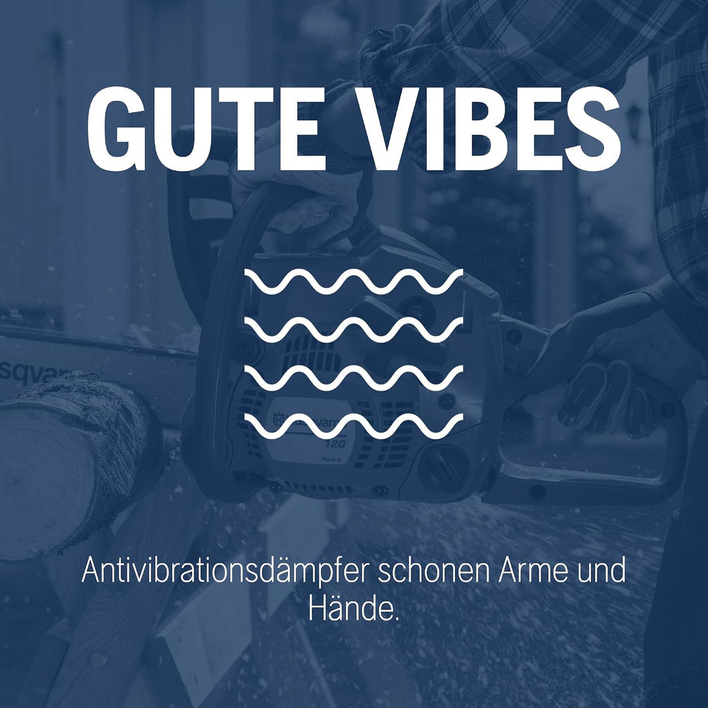 Kettensäge Benzin 120 Mark II 38,2 cc 14 Zoll Schiene H37 Kette X-Torq Motor 1,4 kW 4,85 kg