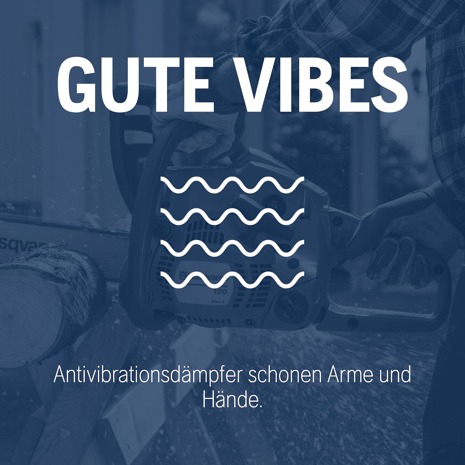 Kettensäge Benzin 120 Mark II 38,2 cc 14 Zoll Schiene H37 Kette X-Torq Motor 1,4 kW 4,85 kg