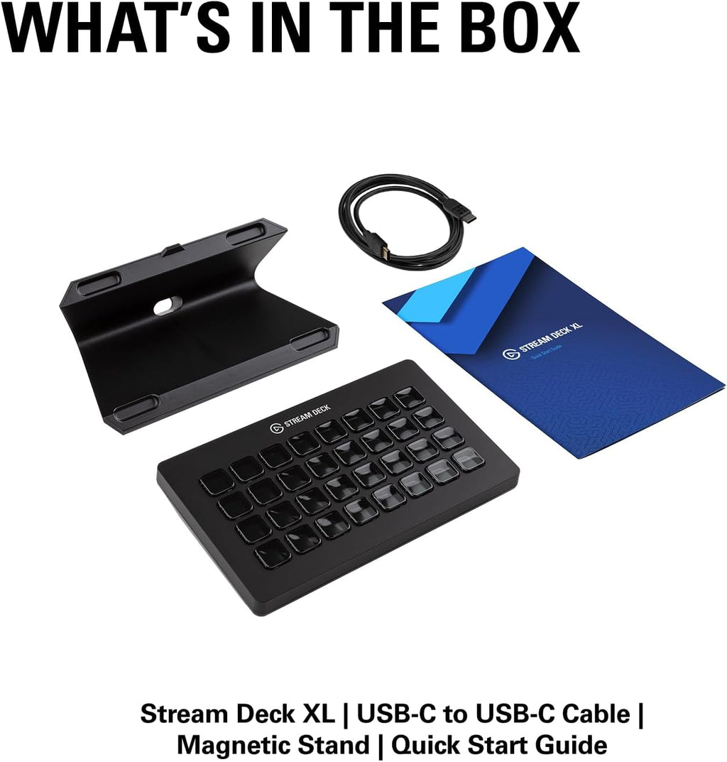 Streaming Controller Stream Deck XL 10GAT9901 mit 32 LCD Makrotasten USB-C für OBS Twitch YouTube Mac und PC