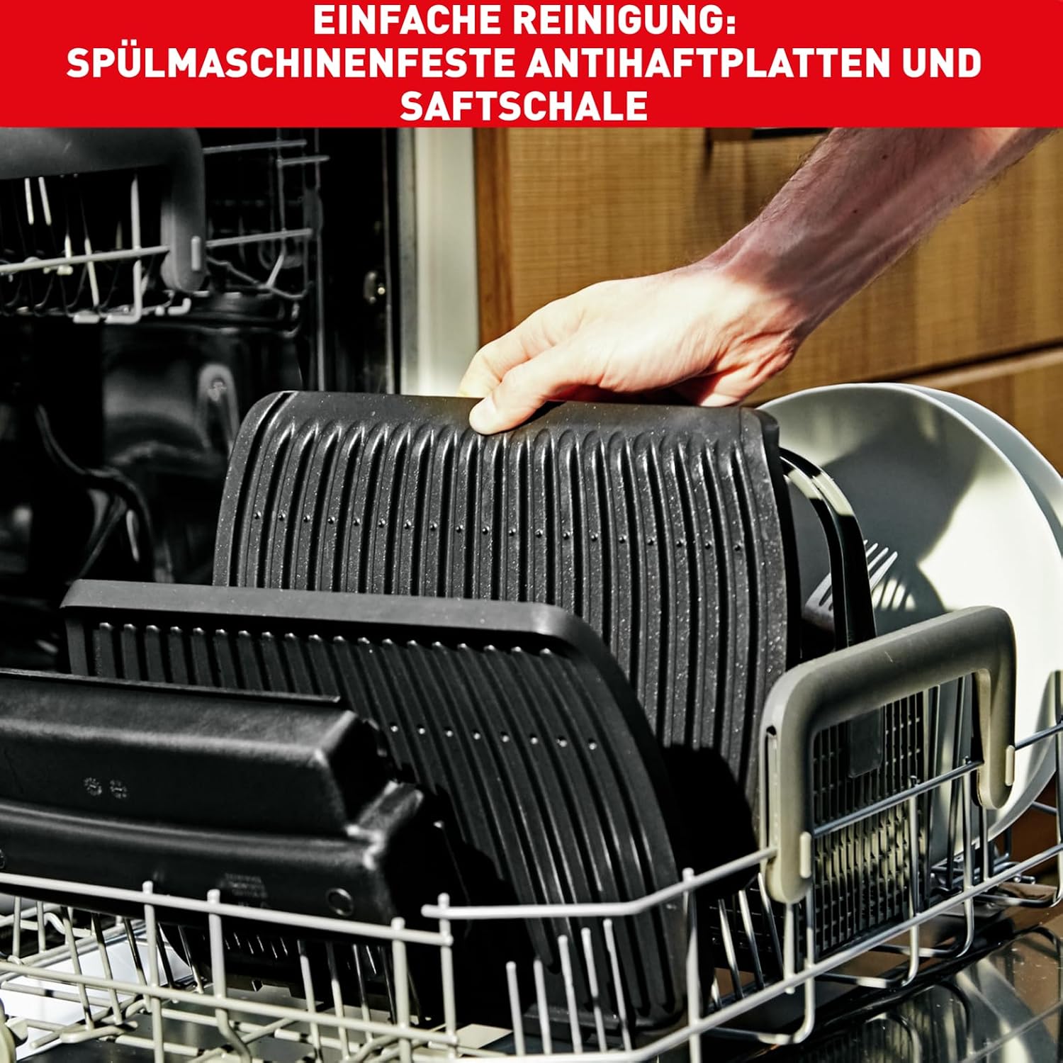 Kontaktgrill OptiGrill+ XL GC722D16 2000W mit 9 Grillprogrammen manueller Modus abnehmbaren Grillplatten und Garstufenanzeige