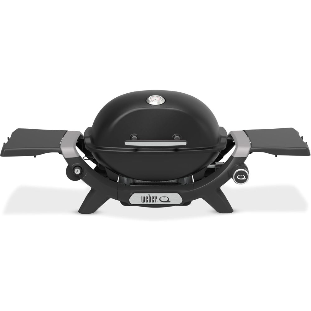 Kompakter Gasgrill Q 1200N 1290 cm² Grillfläche Gusseisen Rost integriertes Thermometer klappbare Seitentische