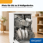Geschirrspüler 45 cm 9 Maßgedecke GSP9309-030E 7 Programme 49 dB freistehend oder Unterbau weiß