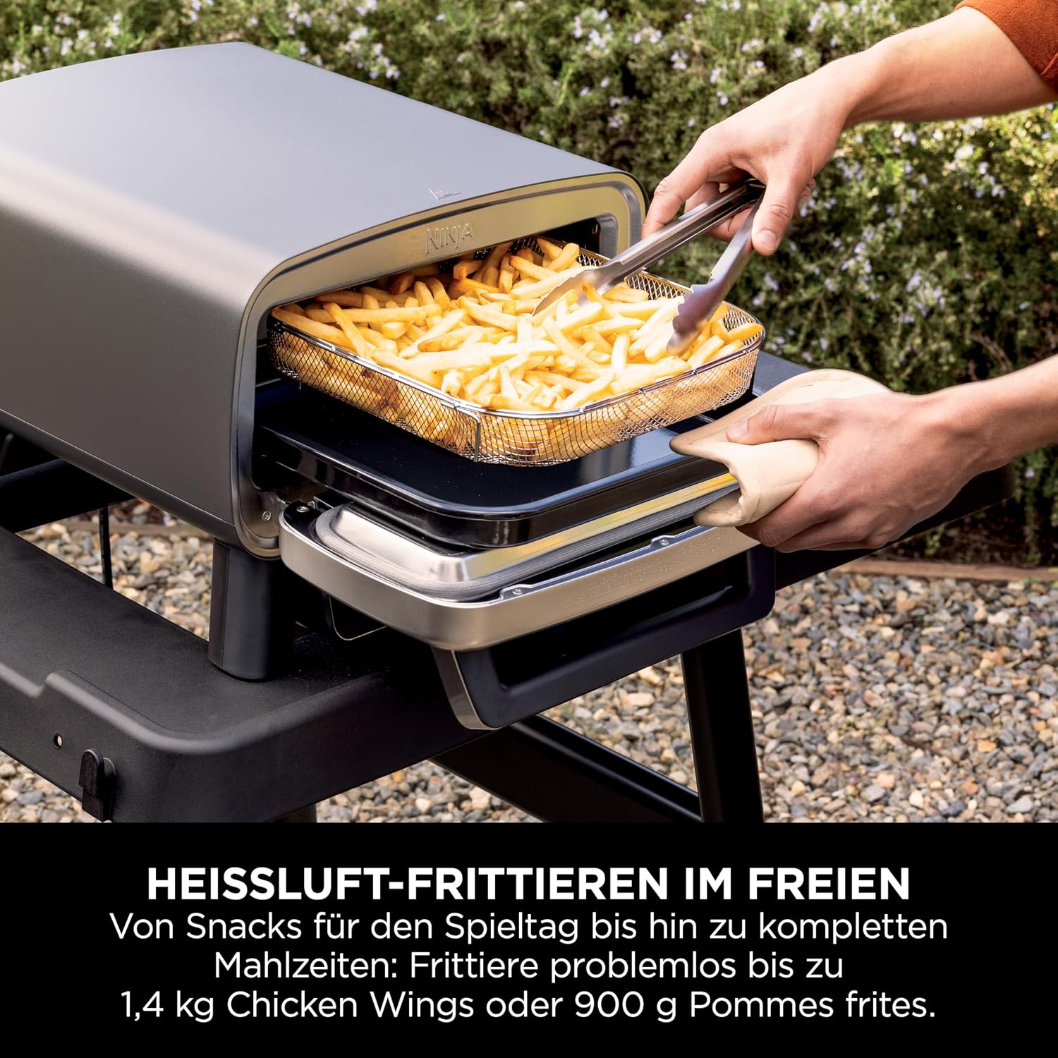 Outdoor Pizzaofen Air Fryer MO201EU 13L 30 cm Pizzastein Backblech Heißluft Frittieren Backen Teig gehen lassen 4 Funktionen