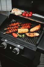Elektrogrill eCRAVE 2 Grillwagen 2 Heizelemente 2 Zonen Grill mit Gussrost Garhaube Thermometer Stauraum