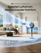 Standventilator Smart Bodenventilator DR-HAF003S mit WLAN RGB LED 150° Oszillation 12 Geschwindigkeiten 2209m³/h Luftstrom