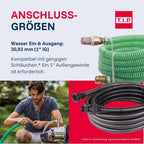 Hauswasserwerk 1200 W Edelstahl HWW 4500 INOX 4350 l/h 5 bar 22 L Druckkessel 50 m Förderhöhe mit Manometer Überlastschutz