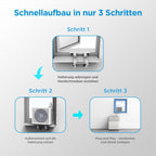 Mobile Split Klimaanlage PortaSplit-E 12000 BTU 3,5 kW Kühlen Heizen A++ für Räume bis 42 m² App Steuerung