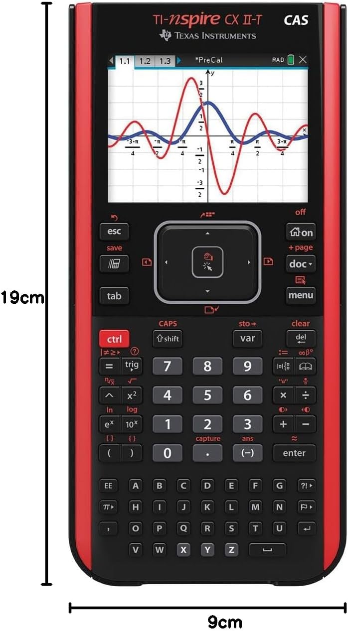 Grafikrechner TI-Nspire CX II-T CAS 800 Funktionen Farbdisplay 3D Anzeige LCD Grafikfähig