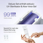 IPL Haarentfernungsgerät Air 3 Deluxe Saphir Kühlung UV Sterilisator Aloe Gel Gesicht Körper für Zuhause