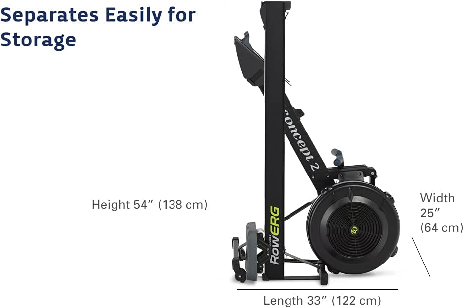 Rudergerät RowErg Modell D mit Luftwiderstand PM5 Monitor Standardbeinen Ganzkörper Trainingsgerät bis 227 kg