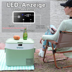 Kompressor Kühlbox 22 Liter HC-22P2 tragbarer Auto Kühlschrank mit 12/24V DC und 230V AC für Camping Wohnmobil und Zuhause