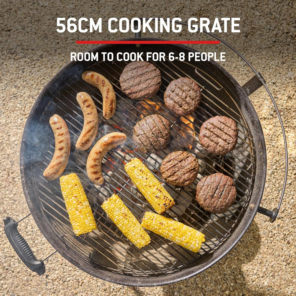 Holzkohlegrill 57 cm Original Kettle Premium mit Stand und Rädern 2342 cm² Grillfläche Deckelthermometer