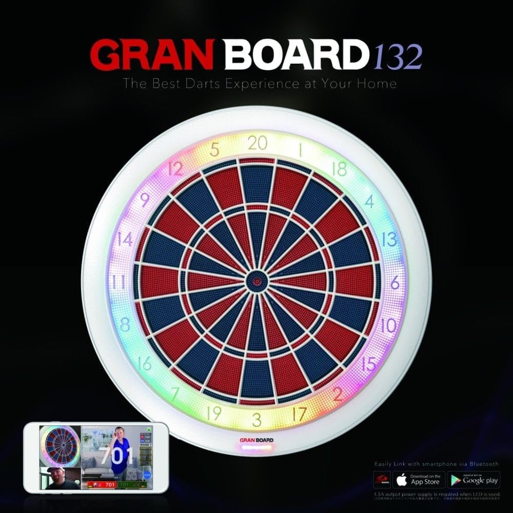 Smart Dartboard GranBoard 132 13.2 Zoll Turniermaß Bluetooth Verbindung Elektronisches Dartboard