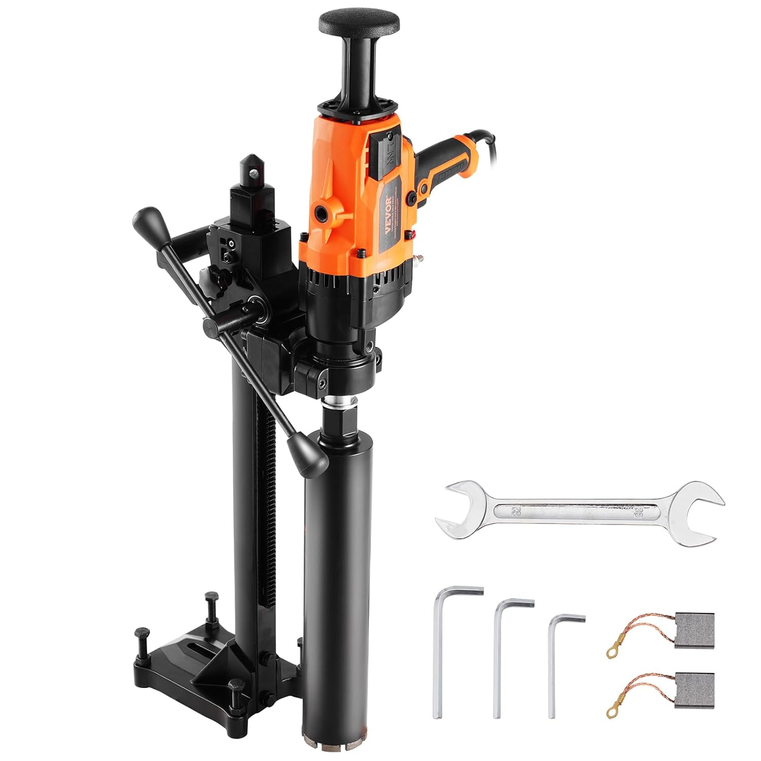 Diamant Kernbohrmaschine Z1Z-CF-9180 2600W 20-180 mm Handgeführt mit Ständer Nass und Trocken Betonbohrgerät