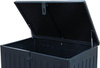 Mülltonnenbox Soraya KE-2060SC 775 Liter Kunststoff in Holzoptik abschließbar mit Gasdruckfedern für Außenbereich