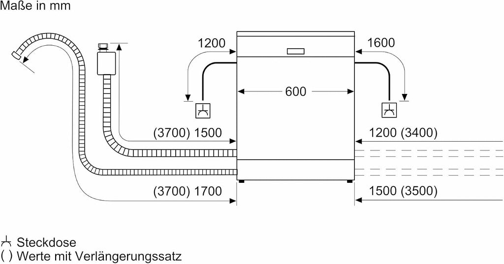 Unterbau Geschirrspüler SR43ES25ME iQ300 45cm 10 Gedecke besonders leise varioSpeed Plus Home Connect