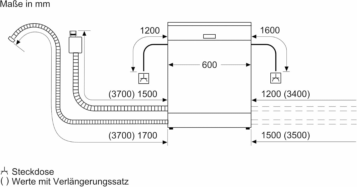 Unterbau Geschirrspüler SR43ES25ME iQ300 45cm 10 Gedecke besonders leise varioSpeed Plus Home Connect