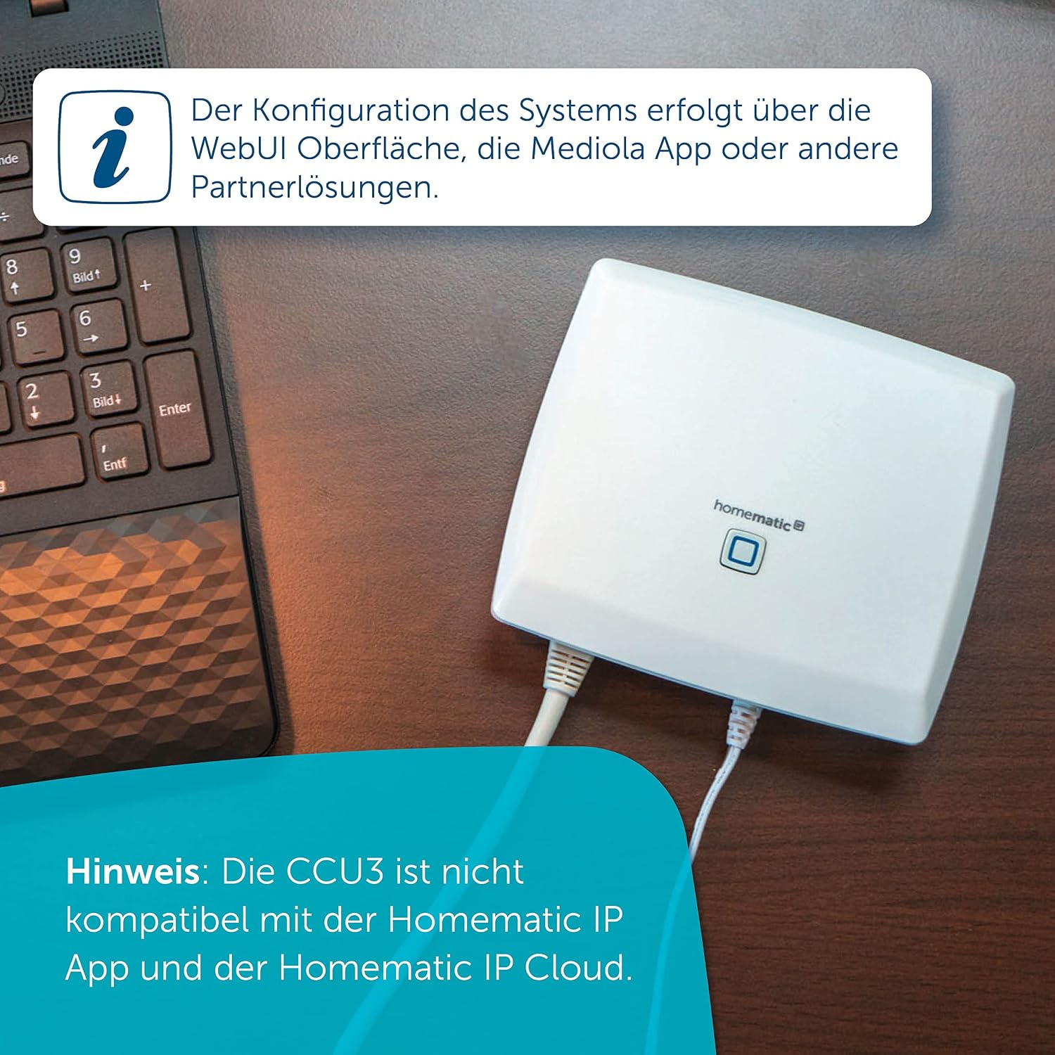 Smart Home Zentrale CCU3 HmIP-CCU3 151965A0 lokale Steuerzentrale für Homematic und Homematic IP Systeme