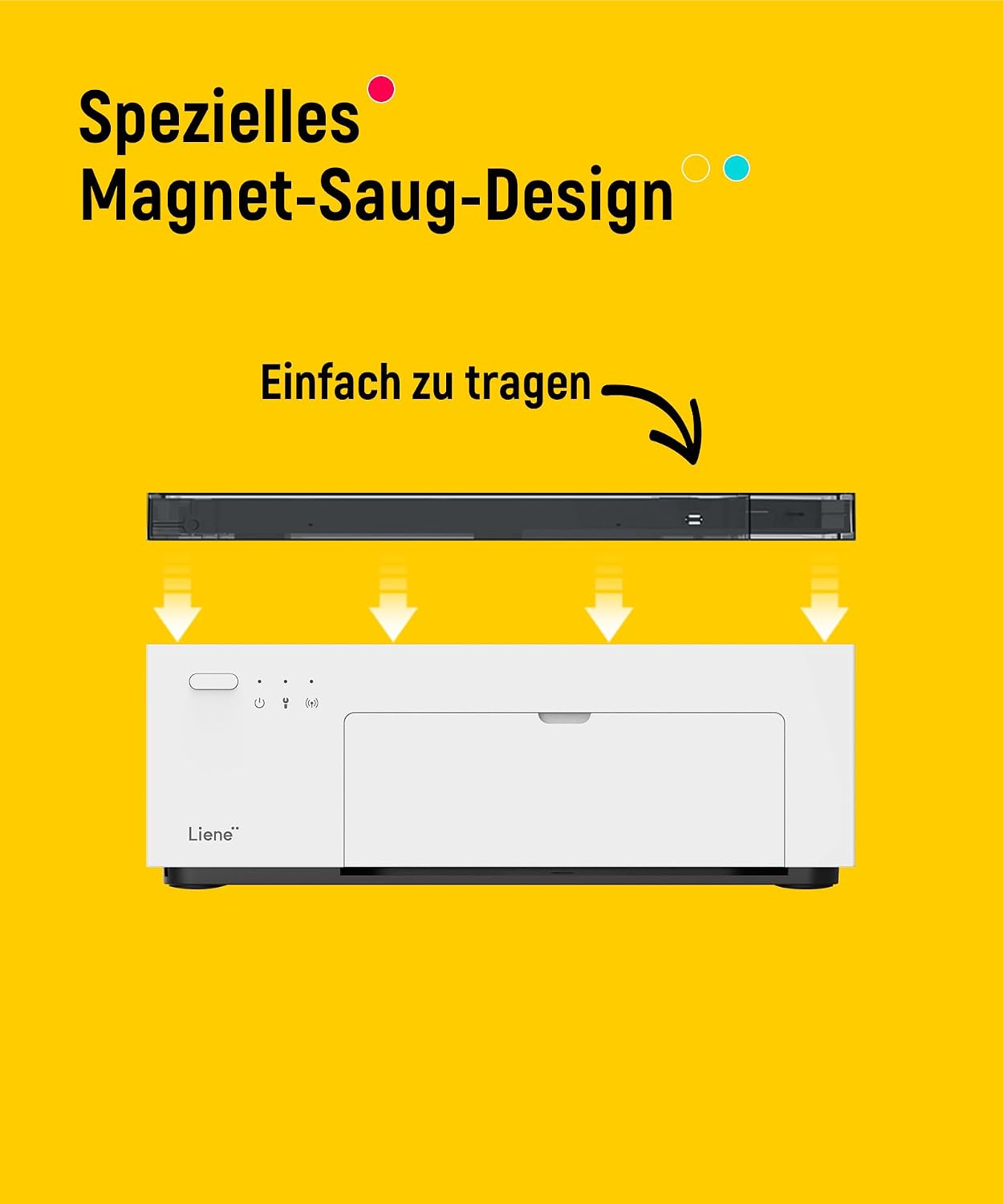 Fotodrucker DHP513 10x15 cm Farbsublimationsdrucker mit WLAN USB 300 DPI für Smartphone PC inklusive 100 Blatt Fotopapier