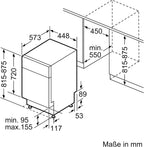 Unterbau Geschirrspüler SR43ES25ME iQ300 45cm 10 Gedecke besonders leise varioSpeed Plus Home Connect