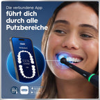 Elektrische Zahnbürste iO Series 6 Plus Edition mit 3 Aufsteckbürsten 5 Putzmodi Reiseetui wiederaufladbar Schwarz