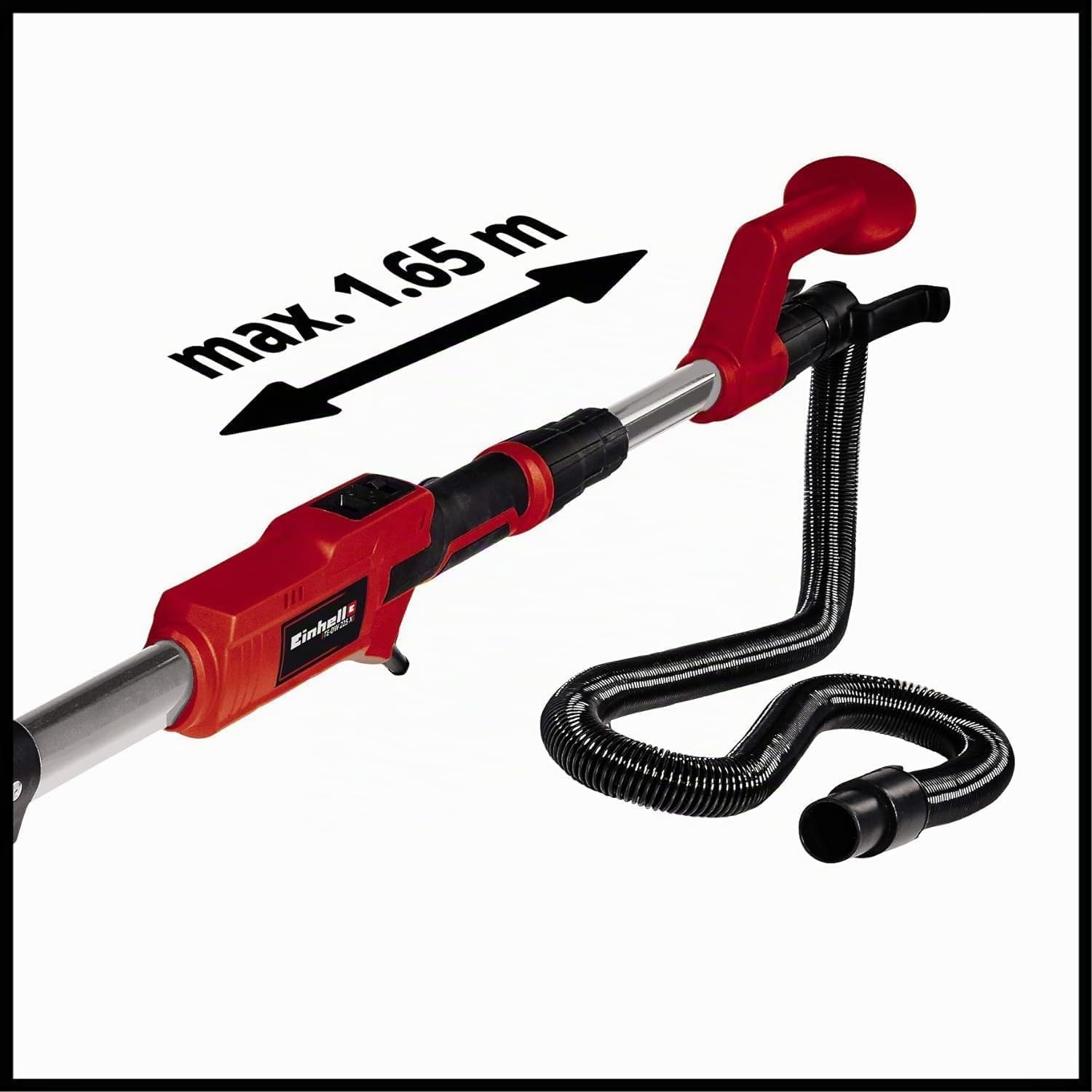 Trockenbauschleifer TE-DW 225 X 750 W Wand- und Deckenschleifer 225 mm Schleifteller 165 cm Teleskopstiel mit Koffer