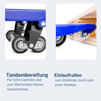 Handhubwagen FIVE 2500 kg Tragkraft mit 1150 mm Gabellänge Stahlrahmen Gummirollen Palettenwagen für Euro-Paletten
