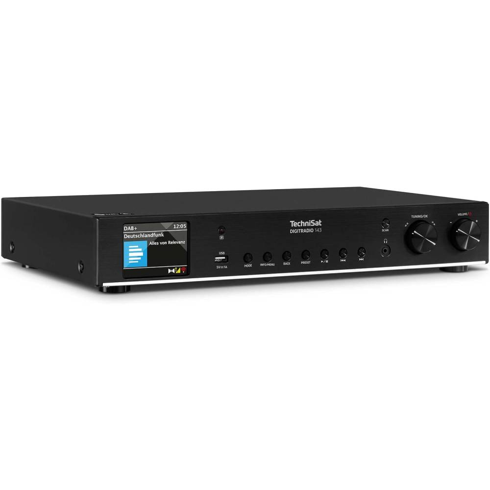 HiFi Tuner DIGITRADIO 143 V3 DAB+ Internetradio mit Bluetooth Spotify Connect WLAN und Fernbedienung 43,5 cm
