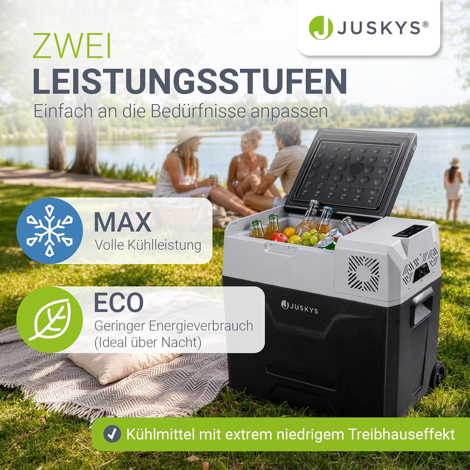 Kompressor Kühlbox Kühlung 50L 12V 24V 230V Mini Kühlschrank kalt warm für Auto LKW Reisemobil Camping