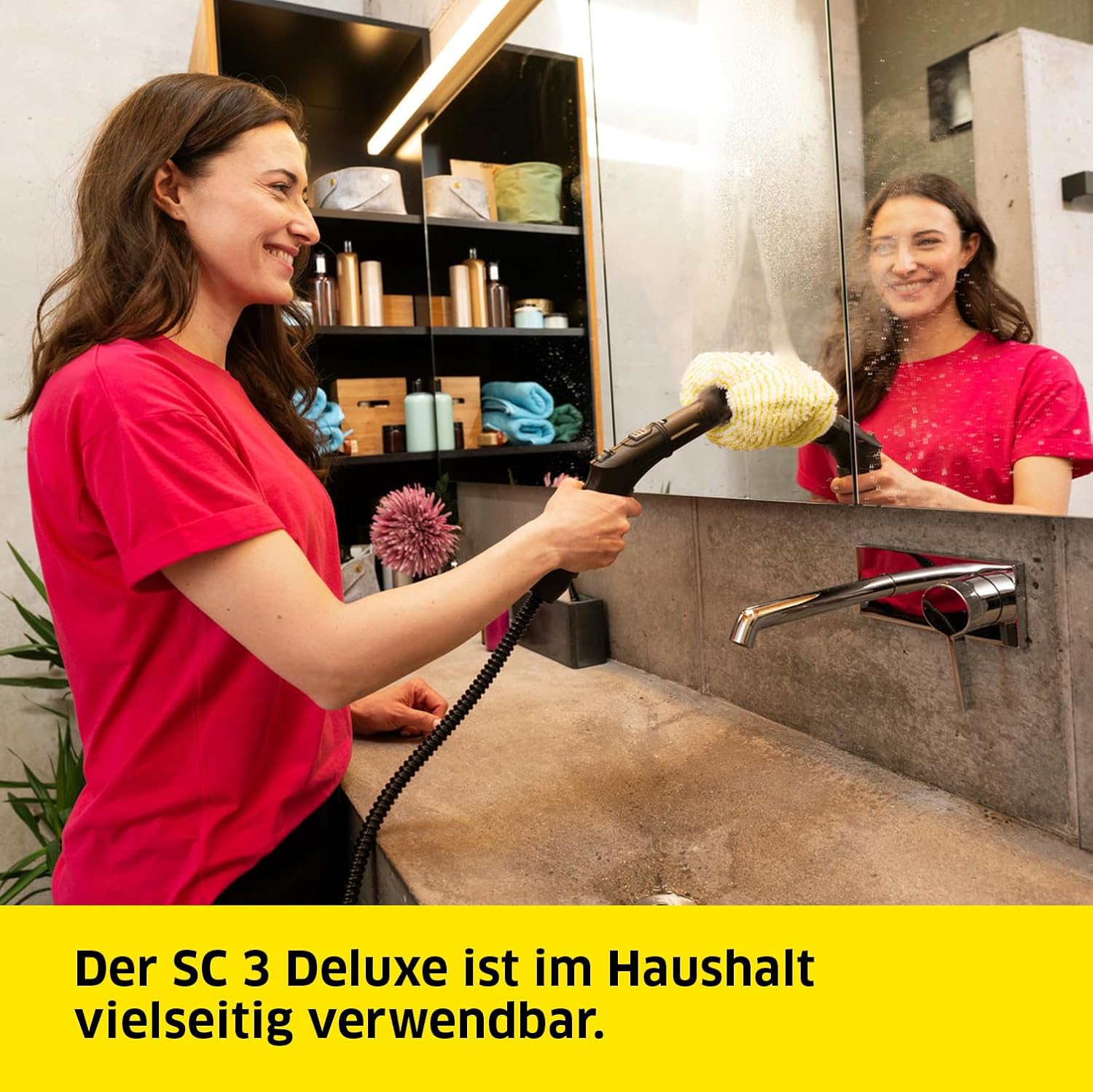 Dampfreiniger SC 3 Deluxe 1.513-430.0 mit 3,5 bar Dampfdruck 1900 W 1 l Tank EasyFix Bodenreinigungsset Düsen und Mikrofaserbezug